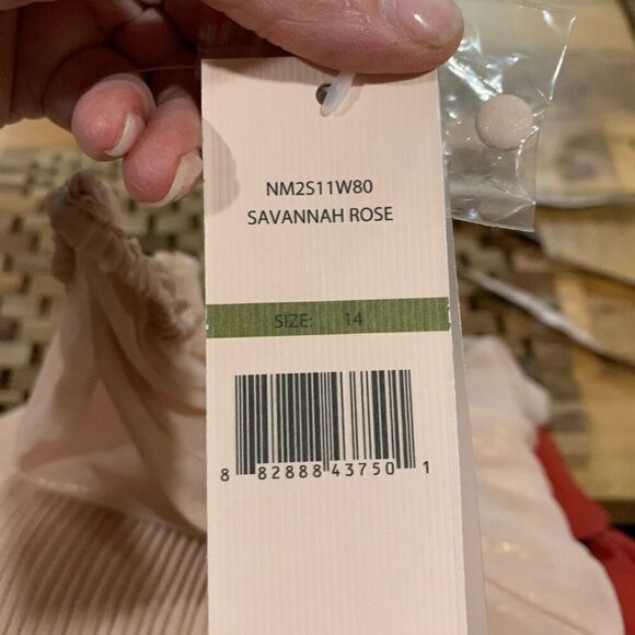 Nanette Lepore Chiffon Shift Dress Plisse Soft Pink  Savannah Rose‎ Size 14 NWT - Picture 3 of 15